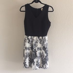 Black and white semi formal dress